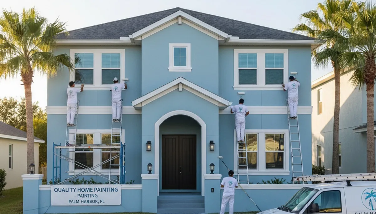 Professional house painters in Saint Petersburg FL providing exterior and interior painting services