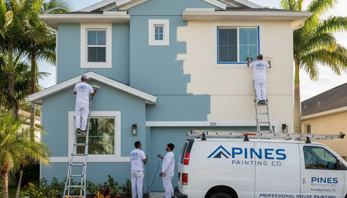 Professional house painters in Saint Petersburg FL providing expert residential exterior painting