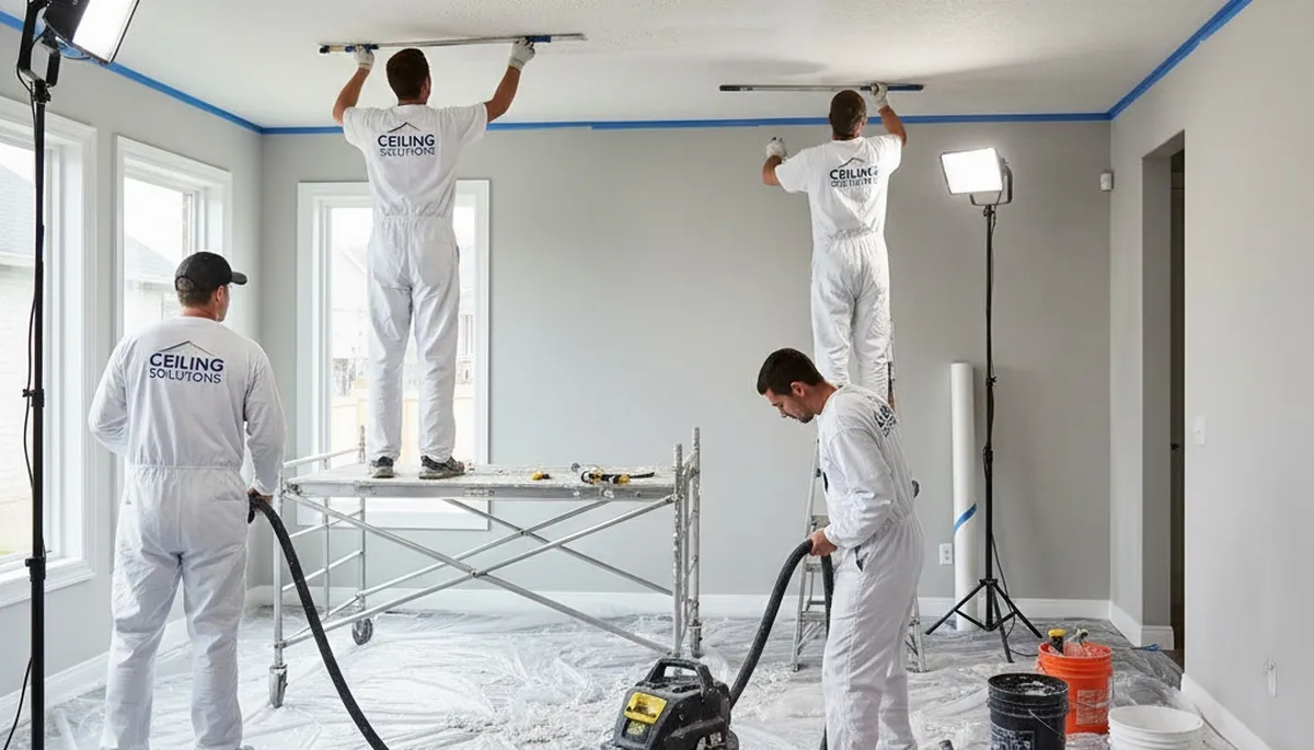 Professional popcorn ceiling removal in Saint Petersburg FL home by expert painting contractors